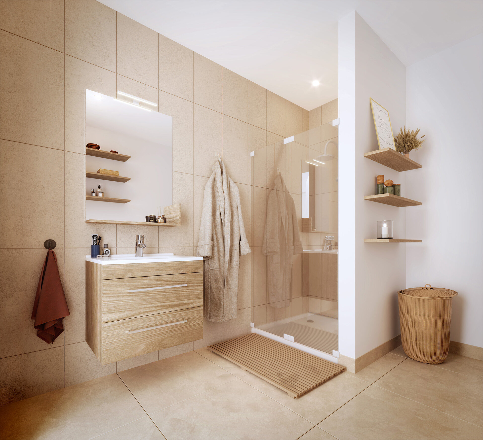 Appartement 2 chambres — 74 à 90 m²