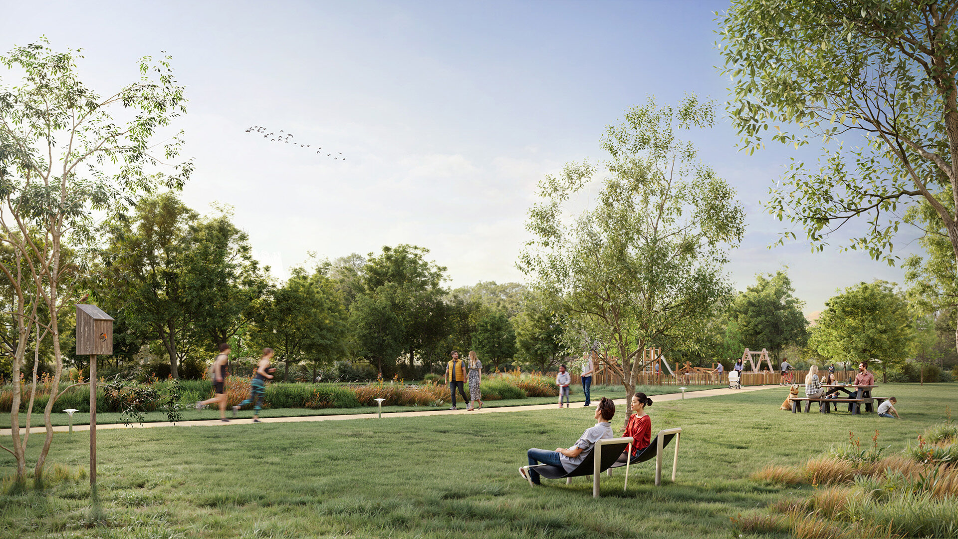 Le parc urbain du quartier Guddebierg à Cessange